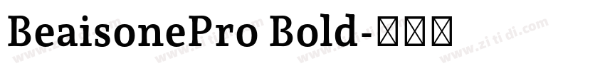 BeaisonePro Bold字体转换